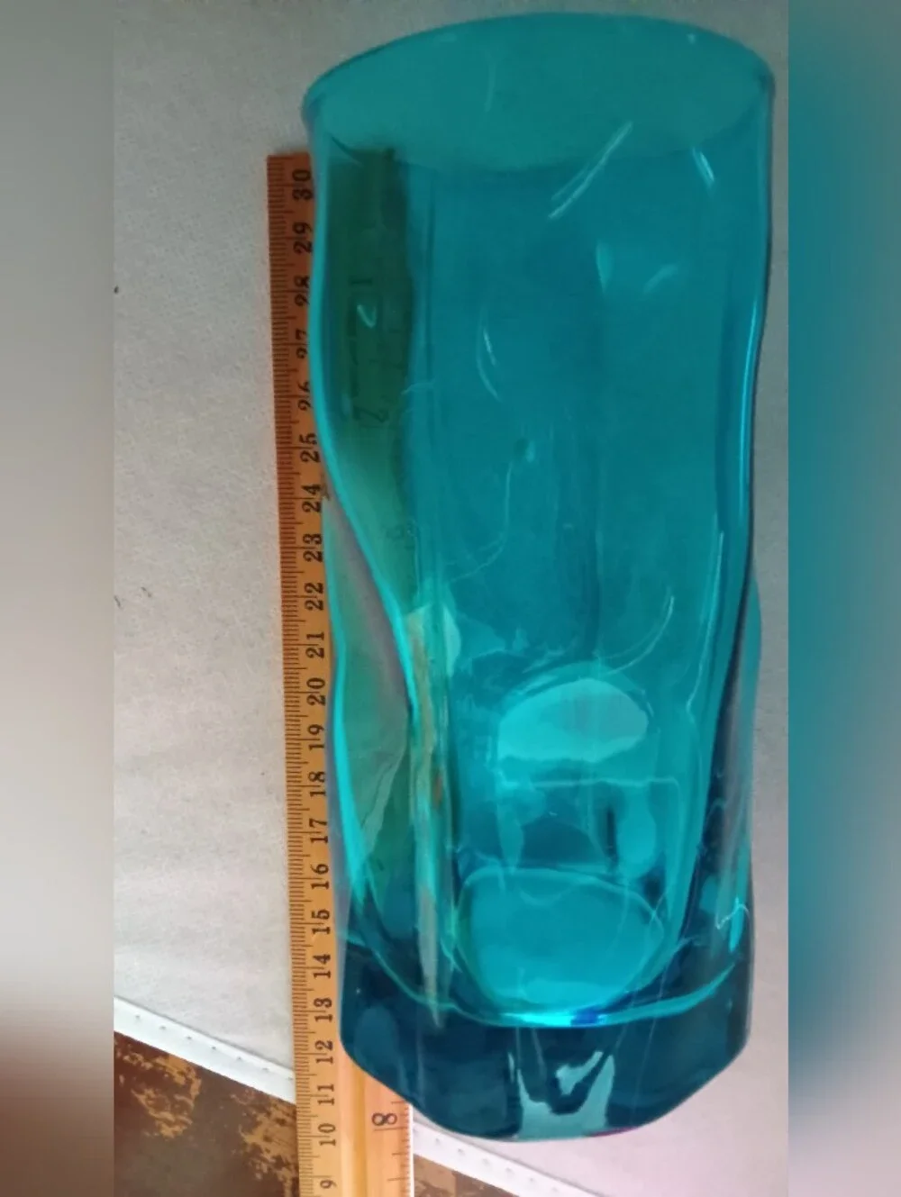 Colorful Crinkled Glass Tumbler Set - Teal and Fuchsia